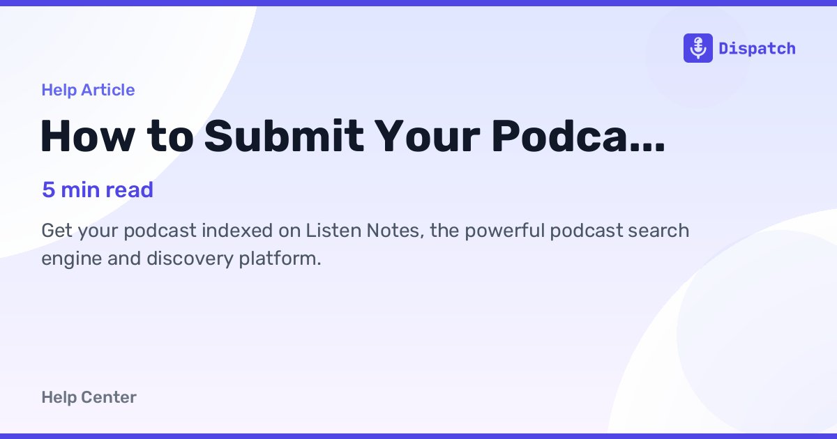 Submit Podcast to Listen Notes - Podcast SEO Guide